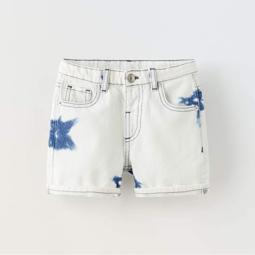Zara Tie Dye Skater Bermuda Shorts